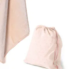 Set Asilo 3 Pezzi: Bavaglino Xl Asciugamano e Sacca Porta Oggetti Square Girl - Sicurezza e igiene