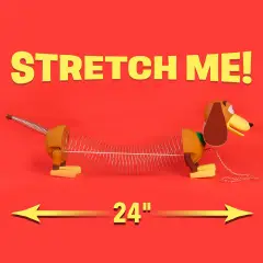 Toy Story 4 Slinky Dog Cane Trainabile 18cm - action figures ed accessori