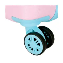 Trolley ABS 55 cm 4 ruote Minnie All My Love Rosa-Turchese Disney - valige e borse da viaggio