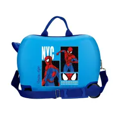 Valigia ABS 50 cm 4 ruote Spider-Man Great Power Blu Marvel - valige e borse da viaggio