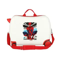 Valigia ABS 50 cm 4 ruote Spider-Man Amazing Bianco-Rosso Marvel - valige e borse da viaggio