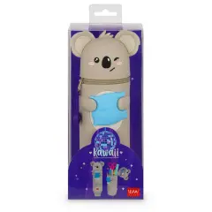 Legami - Kawaii Astuccio Scuola 2 in 1 in Morbido Silicone, Koala Sleeping La Vida Loca - legami